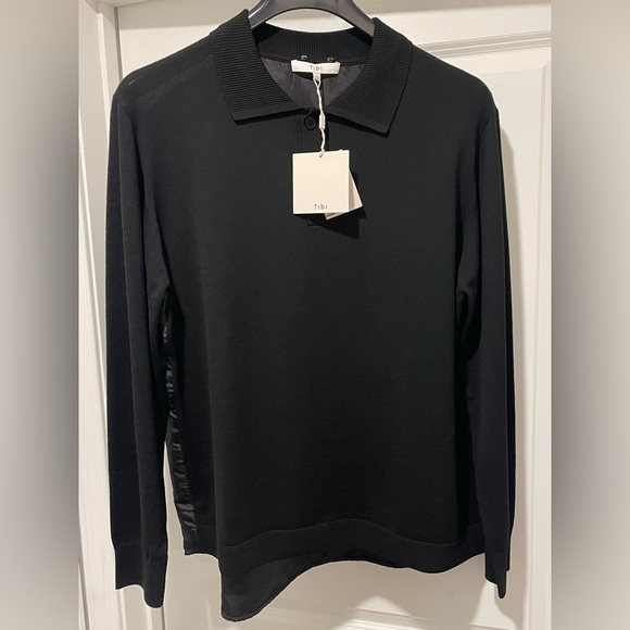 Tibi Other - TIBI Ssense Exclusive Black Hybrid Polo Mens Size XL